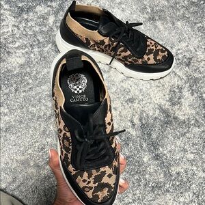 Vince Camuto Leopard Print Sneakers
